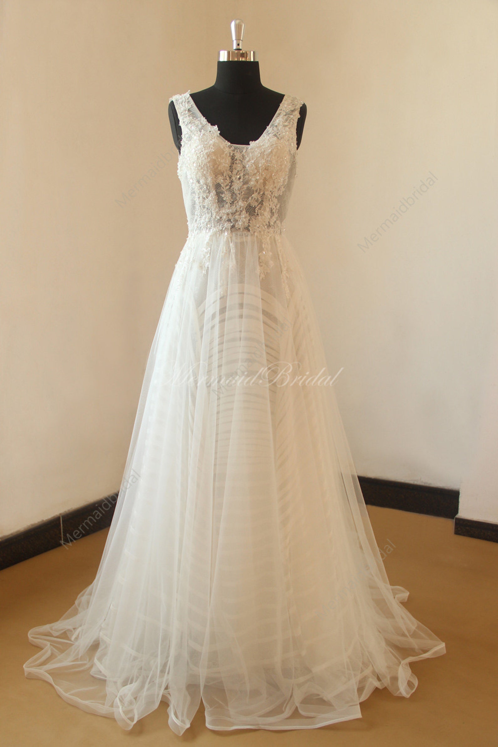 Ivory Lace Beading Lace Wedding Dress Etsy