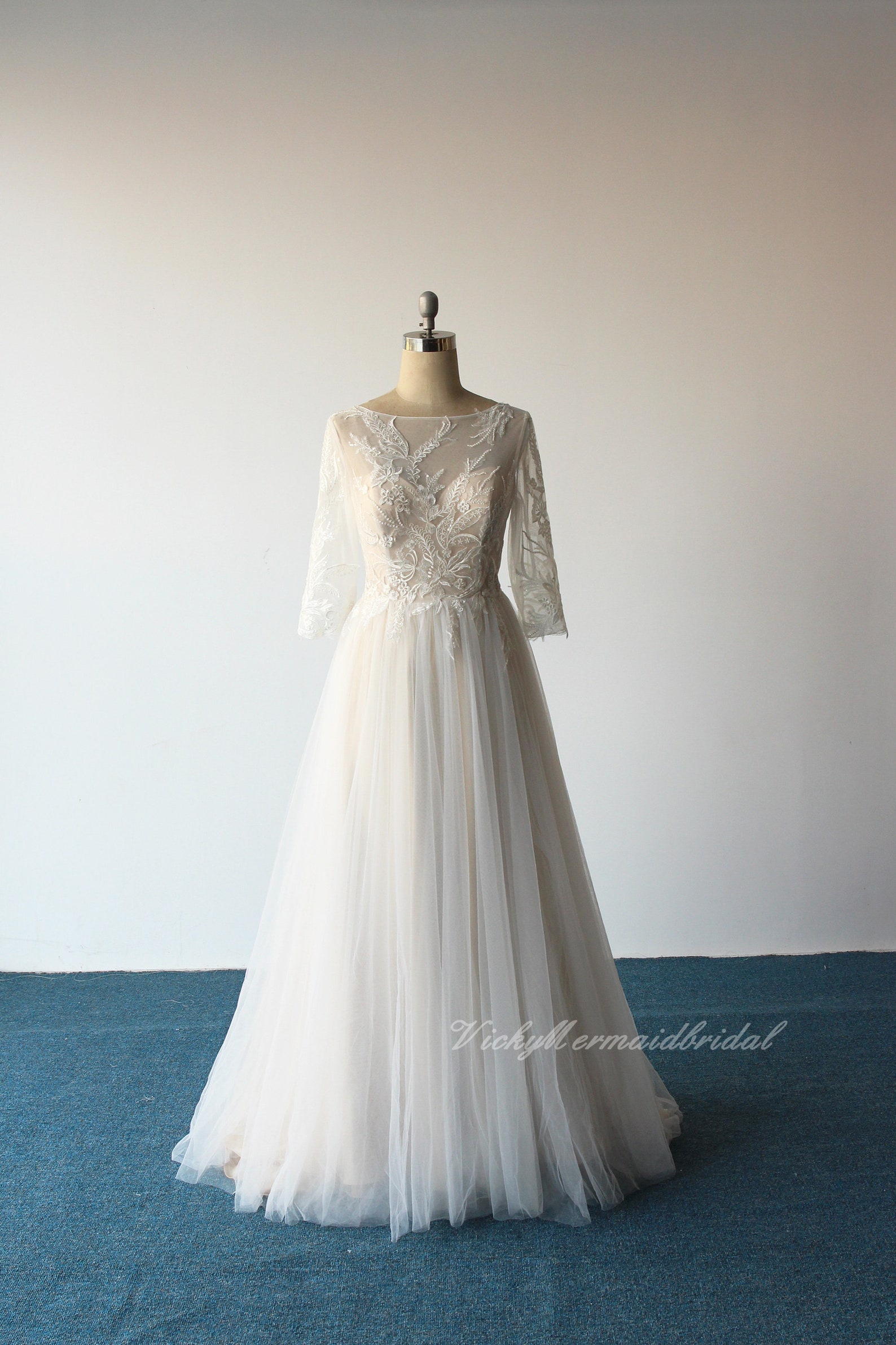 Romantic Aline Bohemian Lace Wedding Dresshigh Fashion - Etsy