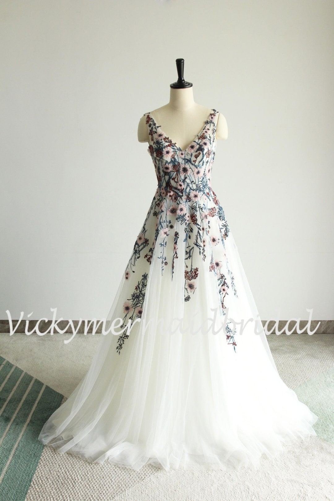 AMERI MEDI EMBROIDERY TULLE LACE DRESS Ｍ 1632668523.jpg