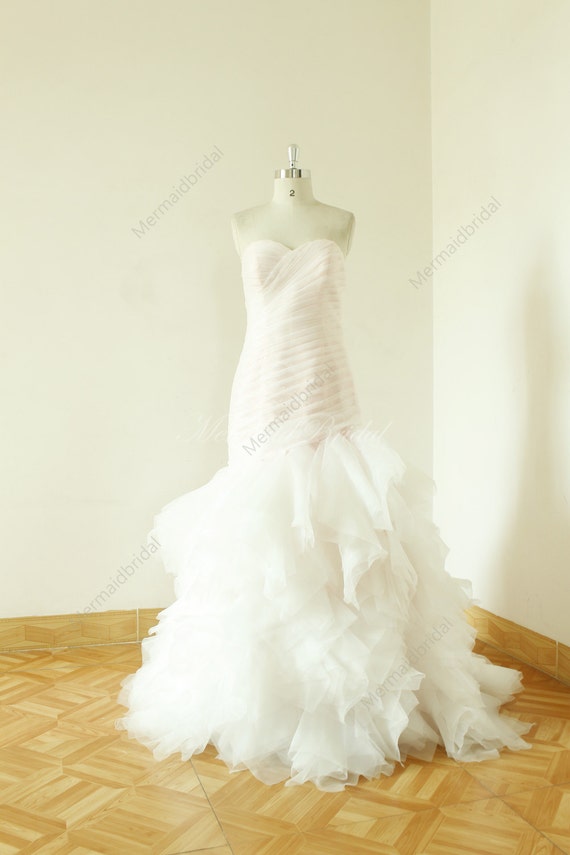 fit and flare ruffle wedding dress