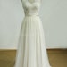 Romantic Ivory Backless tulle lace wedding dress with champange lining 