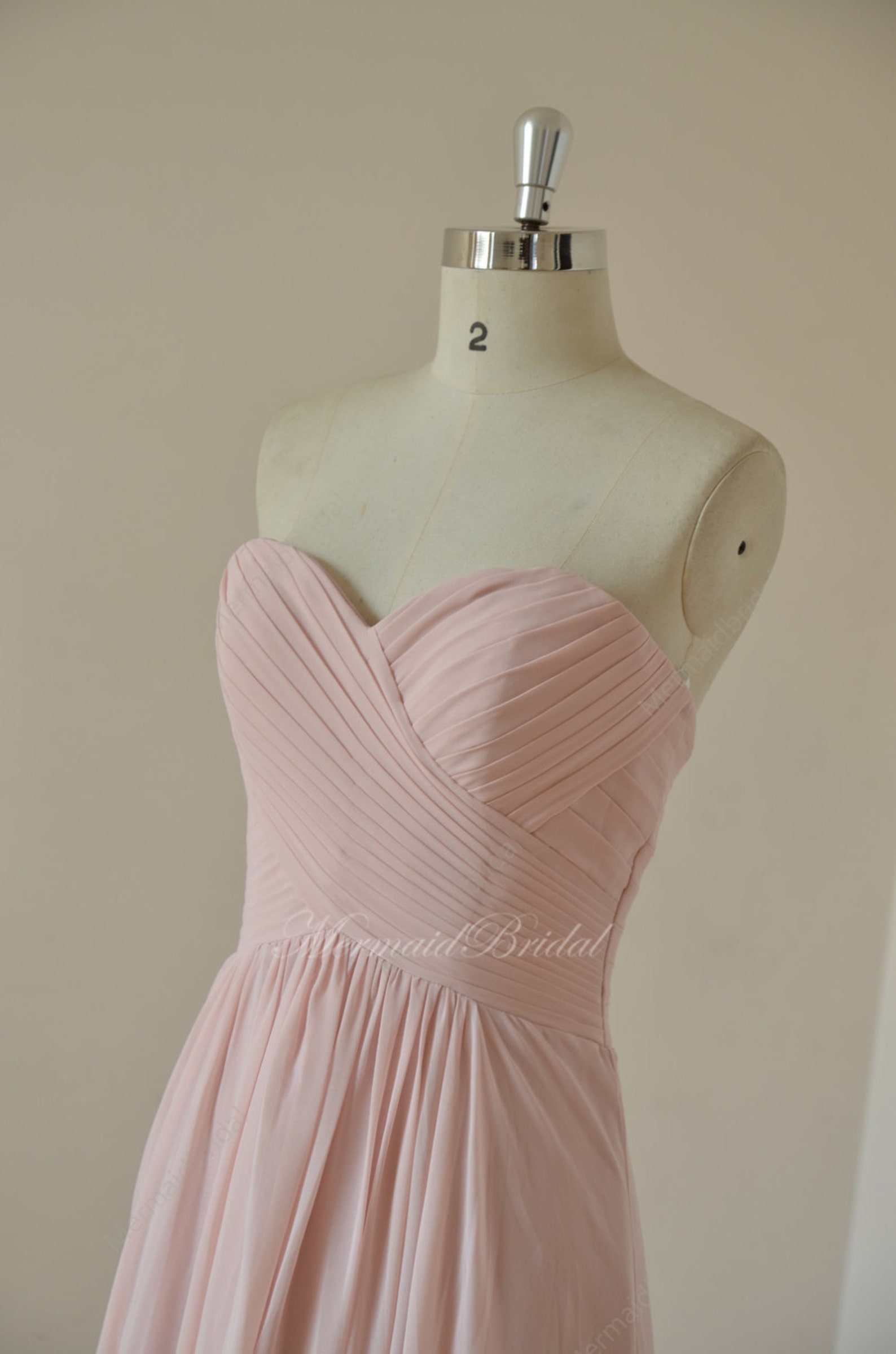 Simple Blush Pink Prom Dress Bridesmaid Dress With Sweetheart Etsy