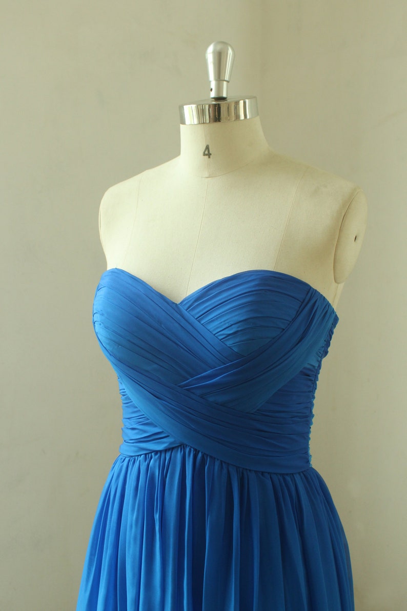 Royal Blue Ombre Tencel Weddin Dress From Royal Blue to Ivory - Etsy