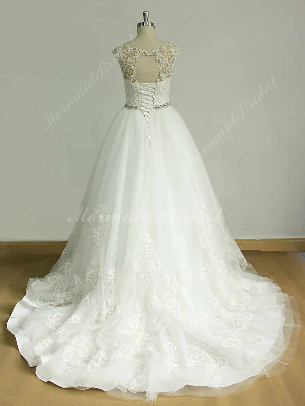 Very Elegant Tulle Lace A Line Wedding Dress With Rhinestone - Etsy