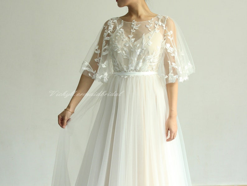 elegant boho wedding dress