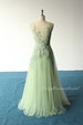 Unique Romantic Sage Aline Tulle Lace Wedding Dress Elegant - Etsy Hong Kong 