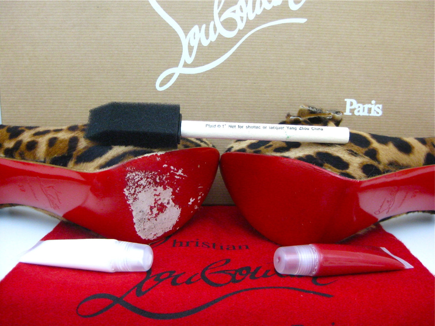 Paint To Restore Christian Louboutin Shoes Red Bottoms Red Soles