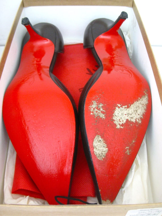 Paint To Restore Christian Louboutin Shoes Red Bottoms Red Soles Re-finish  Fix