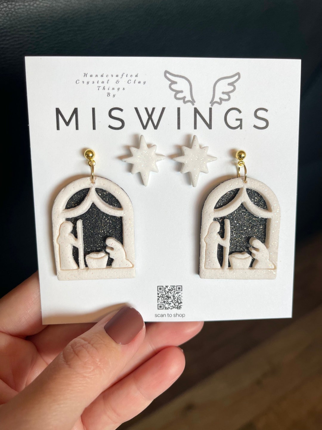 Nativity Scene Earrings Baby Jesus Christmas Earrings Three Etsy