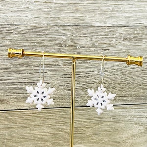 Winter Snowflake Earrings For Women - Acrylic Dangle Earrings Christmas Holiday Gift - View #10