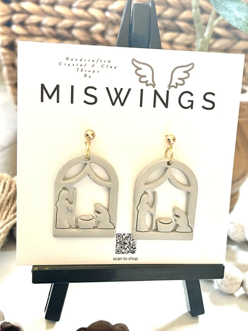 Nativity Scene Earrings Baby Jesus Christmas Earrings Etsy