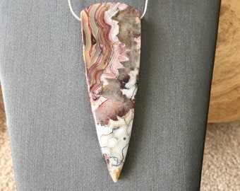 Amazing yellow Mexico Crazy Lace Agate pendant stone EA1897