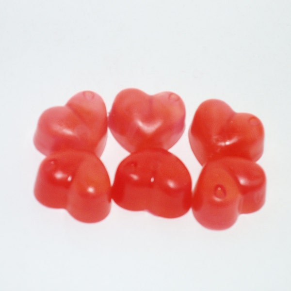 Half dozen Sweet Pea Glycerin Heart Soaps