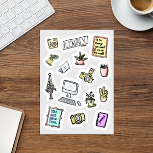 Kreative Büroräume Stickerbogen