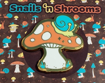 Snails n Shrooms Enamel Pin