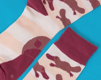 Peachy Platypus Crew Socks