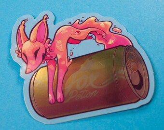 Carbonated Fox Potion Mirror Sticker