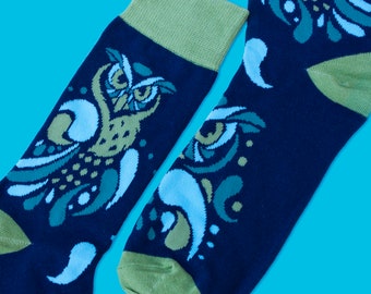 Pieces of Owl Crew Socks