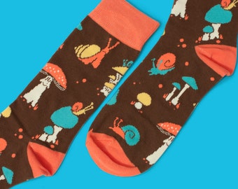 Snails 'n Shrooms Crew Socks