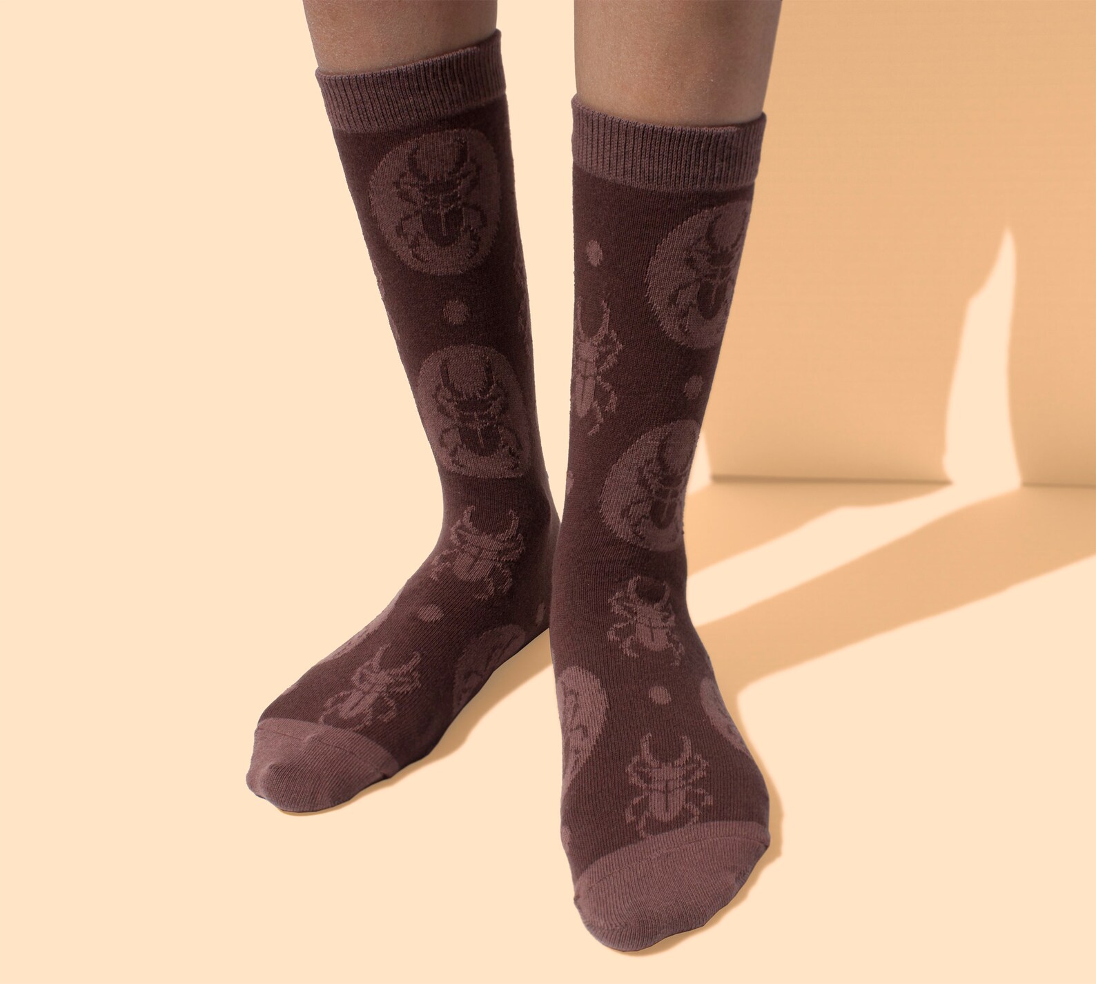 Beetle Buddies Stag Beetle Crew Socks Etsy