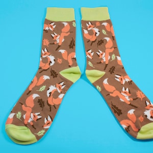 The Foxes Are Dancing Crew Socks - Etsy