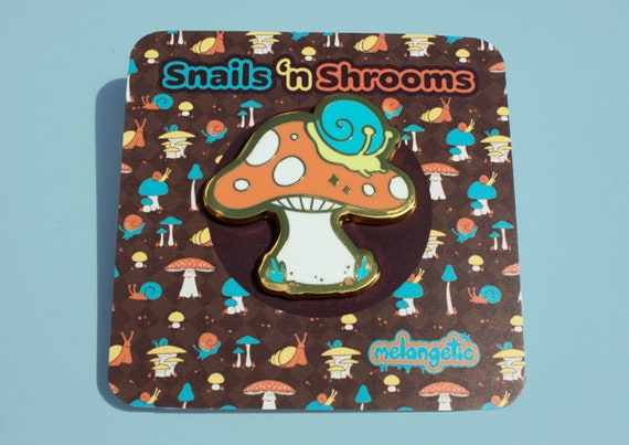 Snails n Shrooms Enamel Pin