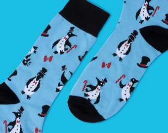 Dapper Penguin Crew Socks