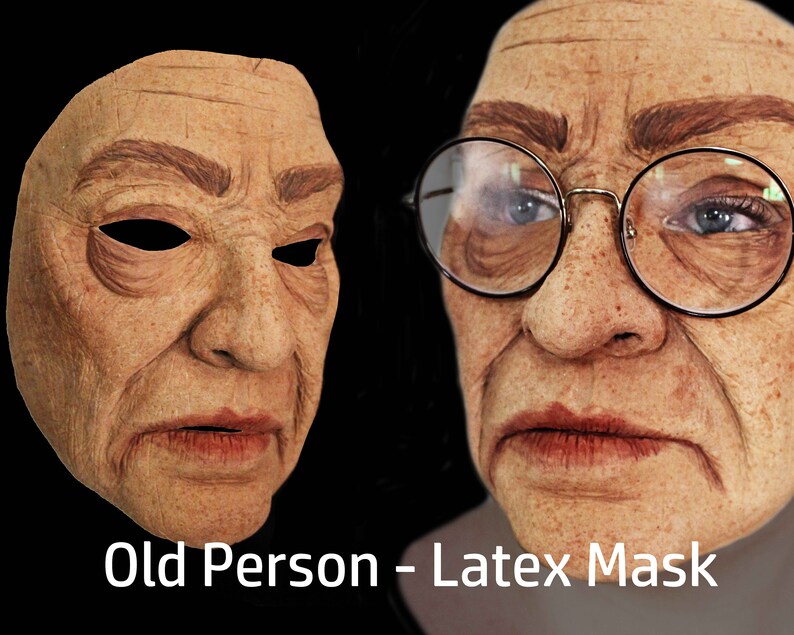 Old Person Mask Medium/Dark Realistic Mask Etsy
