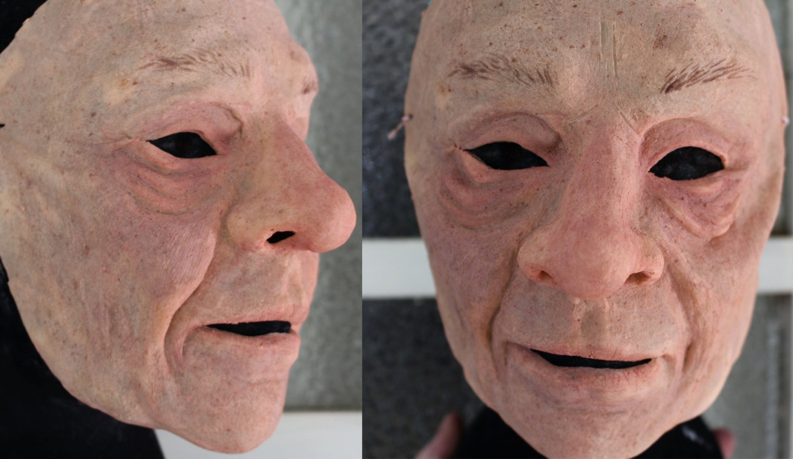 Old Man/Old Woman Mask Realistic Old Person Costume Etsy