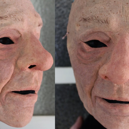 Old Man/old Woman Mask Realistic Old Person Costume Etsy