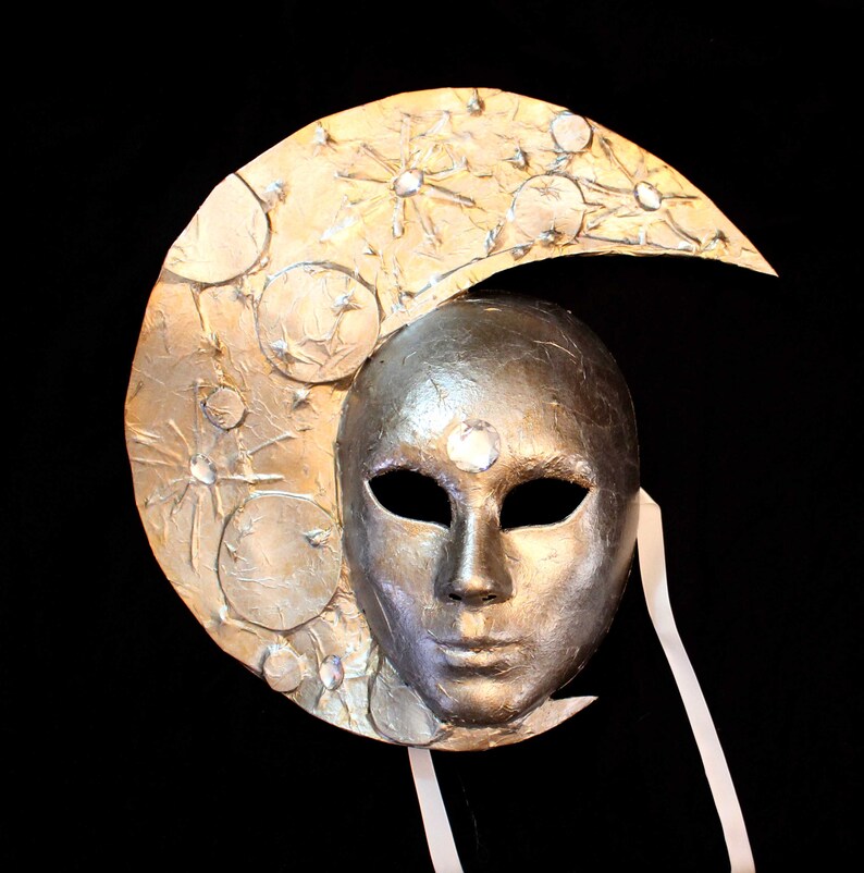 Moon Masquerade Mask Etsy