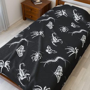 Fluwelen pluche deken met insectenpatroon