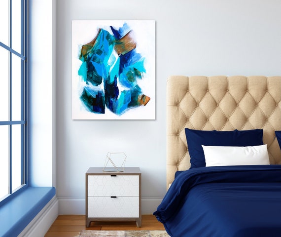 Arte abstracto grande arte de la sala de estar arte | Etsy