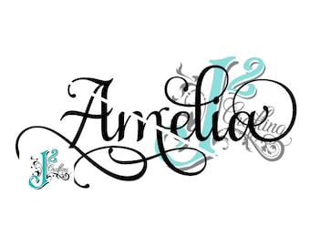 Amelia - SVG / EPS / PNG - cut file