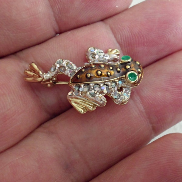 Estate Baby Frog Brooch / K1