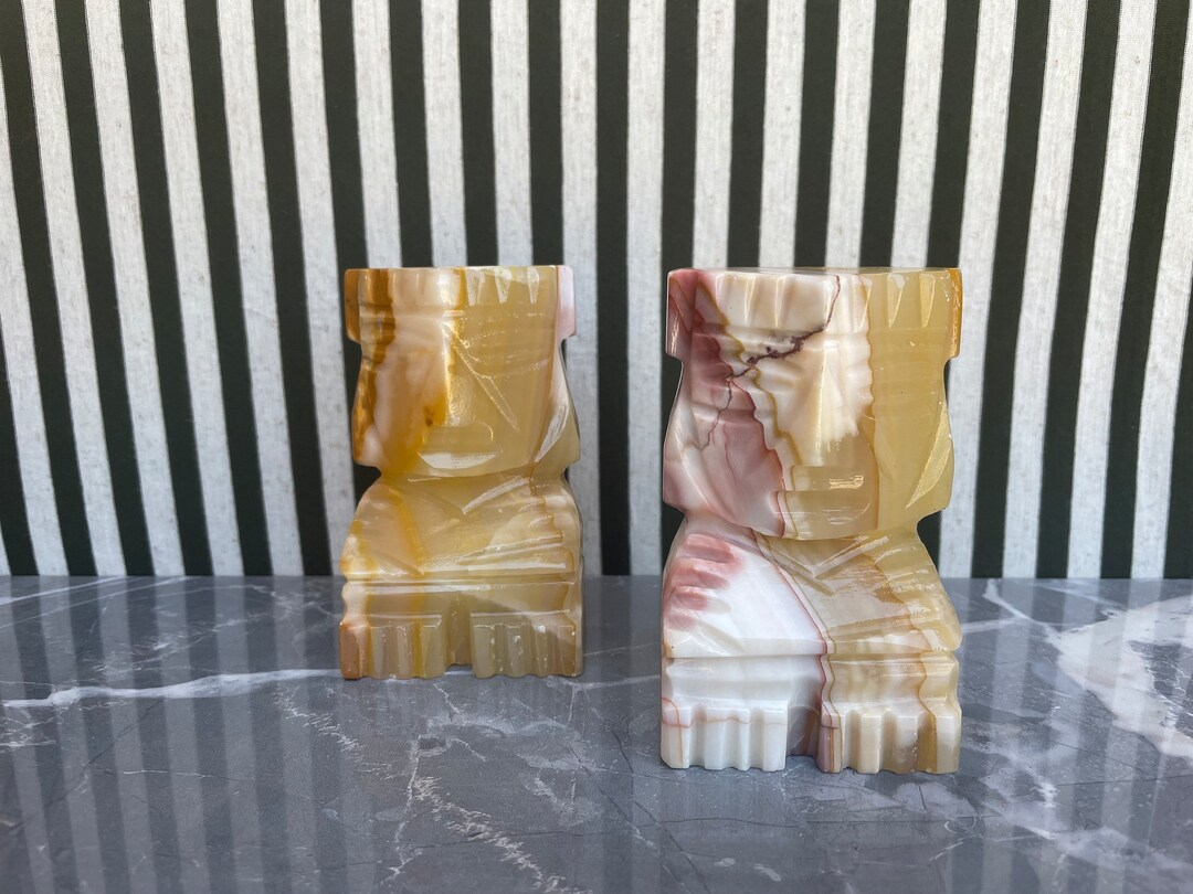 Pair of Aztec Onyx Bookend - Etsy
