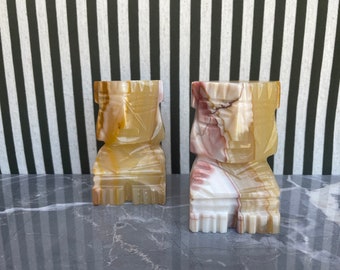 Aztec Onyx Carved Bookend Set - Etsy