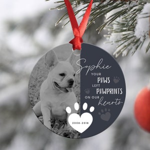 Pet Memorial Ornament - Custom Pet Ornament  -  Pet Memorial Ornament - Pet Sympathy Gift - Personalized Dog Ornament