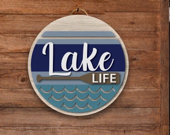 Lake Life, Lake House Decor, Lake House Gift, Lake Cabin, Lake Home Sign, Lake House Sign, Lake Signs, Lake Time, Home Signs, Wood Sign