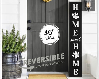 Paw Home Sweet Home, Home Sweet Paw, Pet Decor, Welcome Signs, Paw Print Sign, Large Welcome Sign, Dog Sign, Welcome Porch Sign, Pet Sign