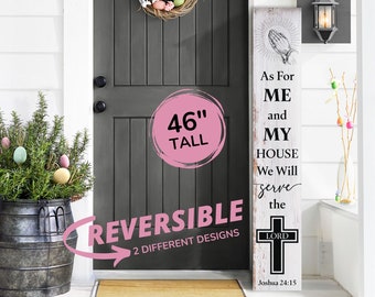 Serve The Lord Porch Sign: Religious Welcome Sign, Christian Gift