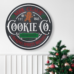 Mrs Claus, Cookie Sign, Christmas Cookie Decor, Outdoor Sign, Christmas Sign Decor, Cookie Sign, Gingerbread Man Decor