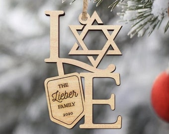 Chrismukkah Ornament - Hanukkah Ornament - Personalized Ornament - Christmas Hannukah Decor