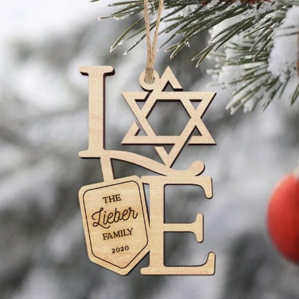 Chrismukkah Ornament - Hanukkah Ornament - Personalized Ornament - Christmas Hannukah Decor