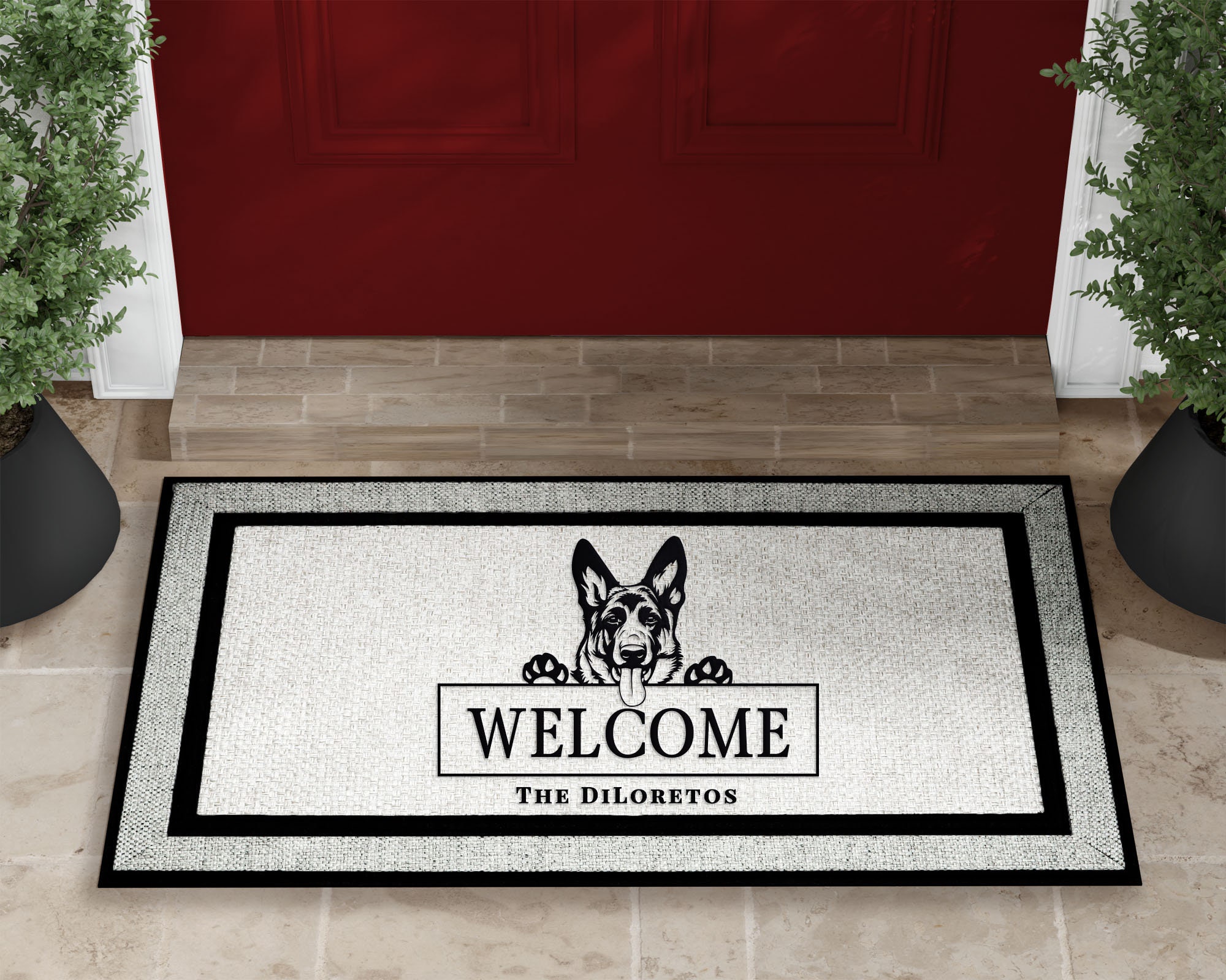 Wilkommen - German Welcome Coir Doormat - standard size