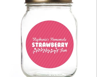 Canning Labels - Jam Jar Labels -Personalized Homemade Jar Labels - Custom Stickers -Mason Jar Labels - Kitchen Labels -From the Kitchen of