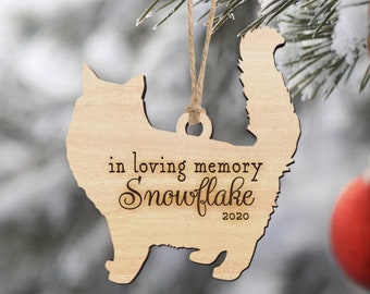 Pet Memorial Ornament - Cat Loss Gift - Pet Remembrance - Cat Loss Ornament - Christmas Ornament