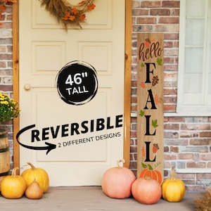 Hello Fall Sign Porch, Autumn Decor, Autumn Decorations, Large Welcome Porch Sign, Fall Porch Sign, Fall Signs Decor, Fall Porch Decoration