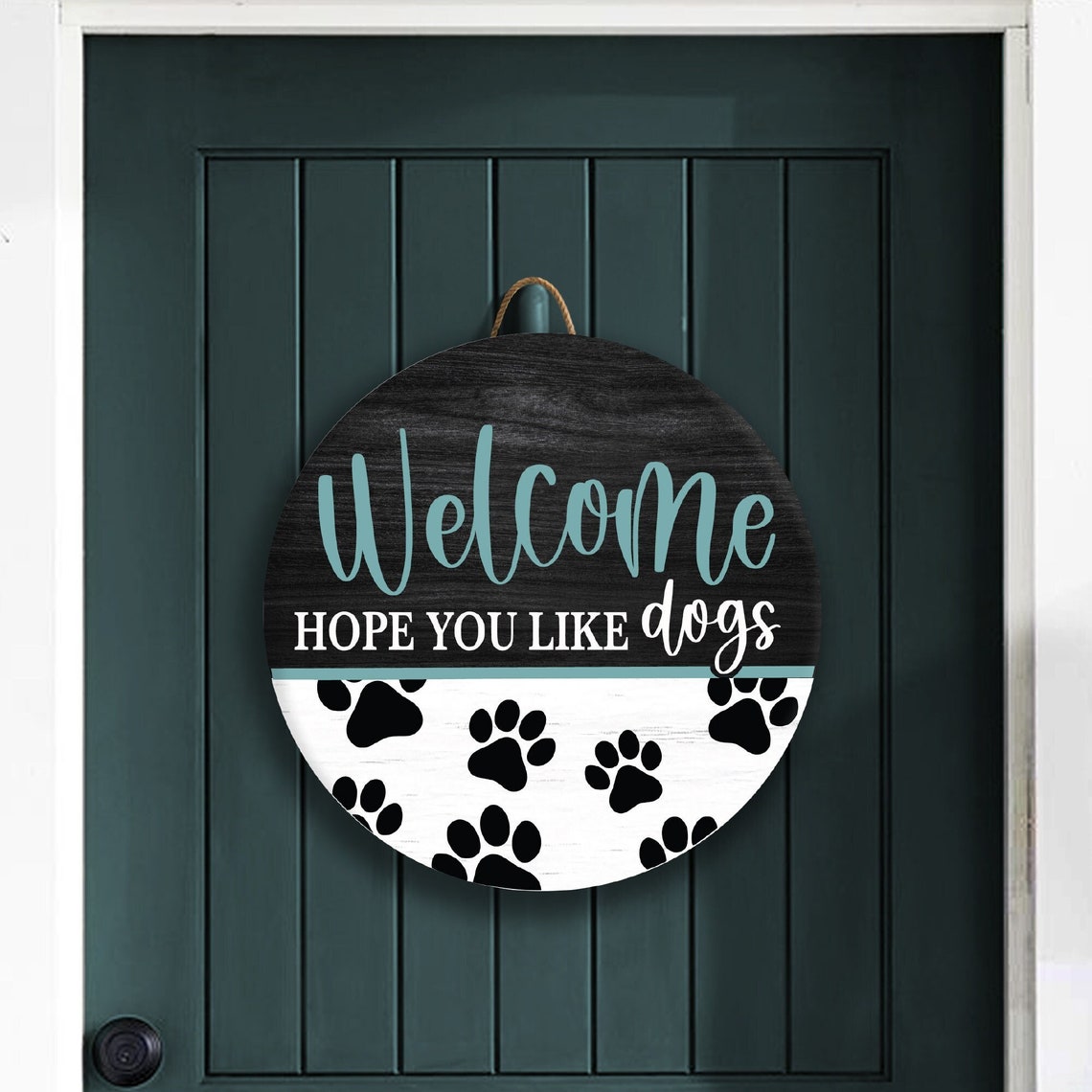 Dogs Welcome Door Sign: Funny Dog Lover Gift - Etsy