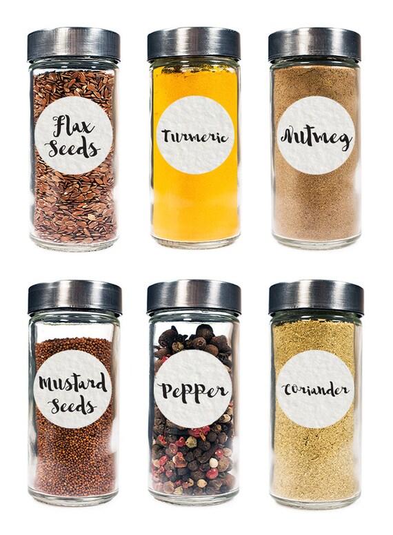 spice bottle labels